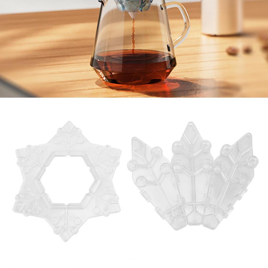 Aliwell Coffee Filter Portable Snow Shape Pour Over Drink Food Grade PP Dripper (โปร่งใส)