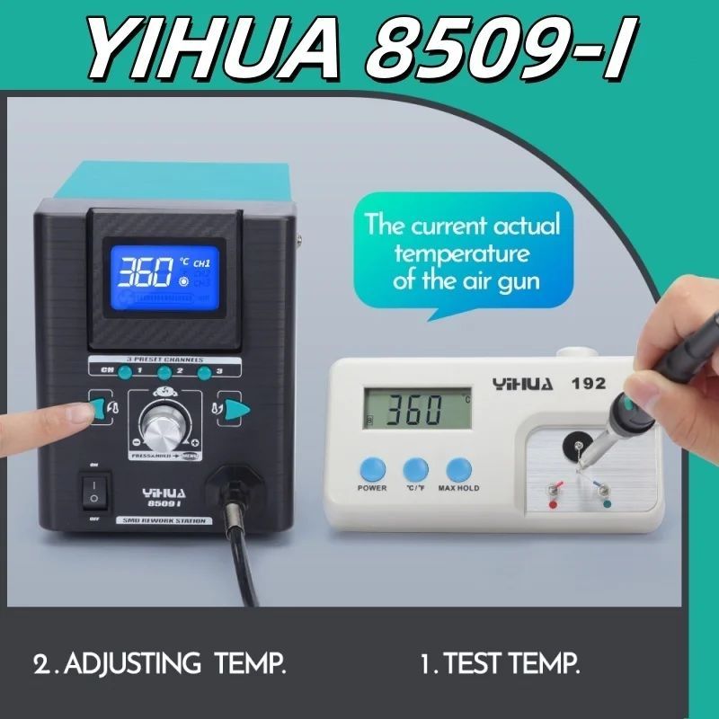 YIHUA 8509-I Precision Digital Display Hot Air Gun BGA Desoldering Station สําหรับ PCB Board IC ชิปก