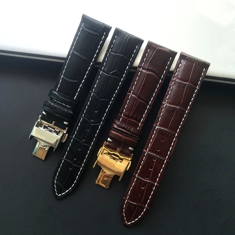 Compatible with Longines Crocodile Pattern Genuine Leather Watch Strap Master Collection Pioneer Mil