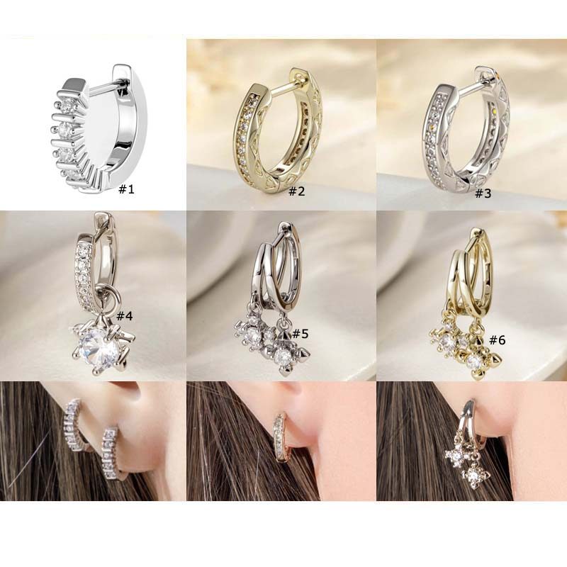 ต่างหูทองแดงพร้อมห่วงยืดหยุ่น Zirconia สำหรับเจาะHelixและLobe
