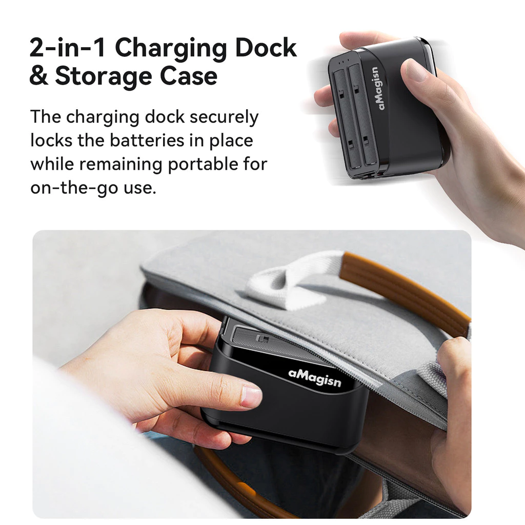 AMagisn Fast Charging Dock สําหรับ Insta360 X4 Air Battery, X4 Air Battery Storage อุปกรณ์เสริมกล้อง thumbnail 8