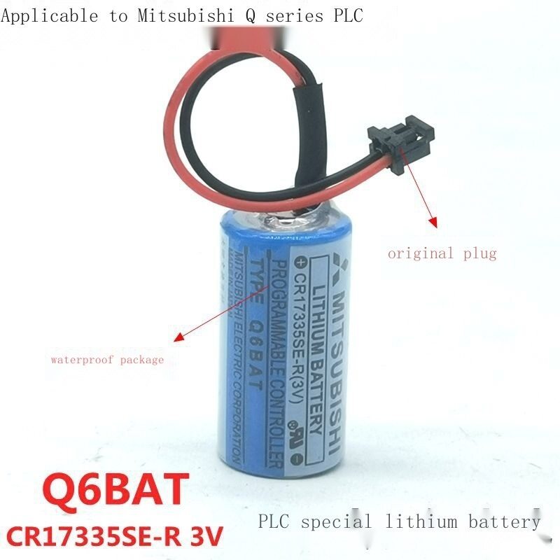 ใหม่ 1PCS เหมาะสําหรับ Mitsubishi CR17335SE-R 3V Q6BAT Mitsubishi Q series server PLC แบตเตอรี่ลิเธี