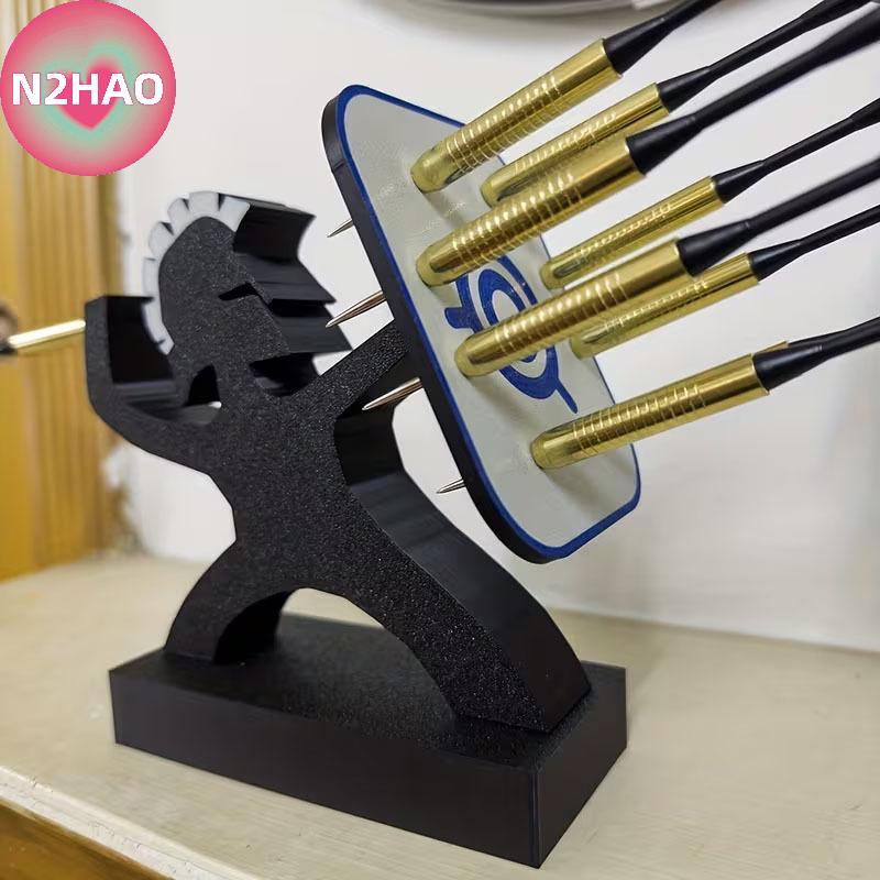 N2HAO 8-Slot Spartan Warrior Dart Holder Stand - Heavy-Duty Dart Board Organizer Home Bar & Greek-Th