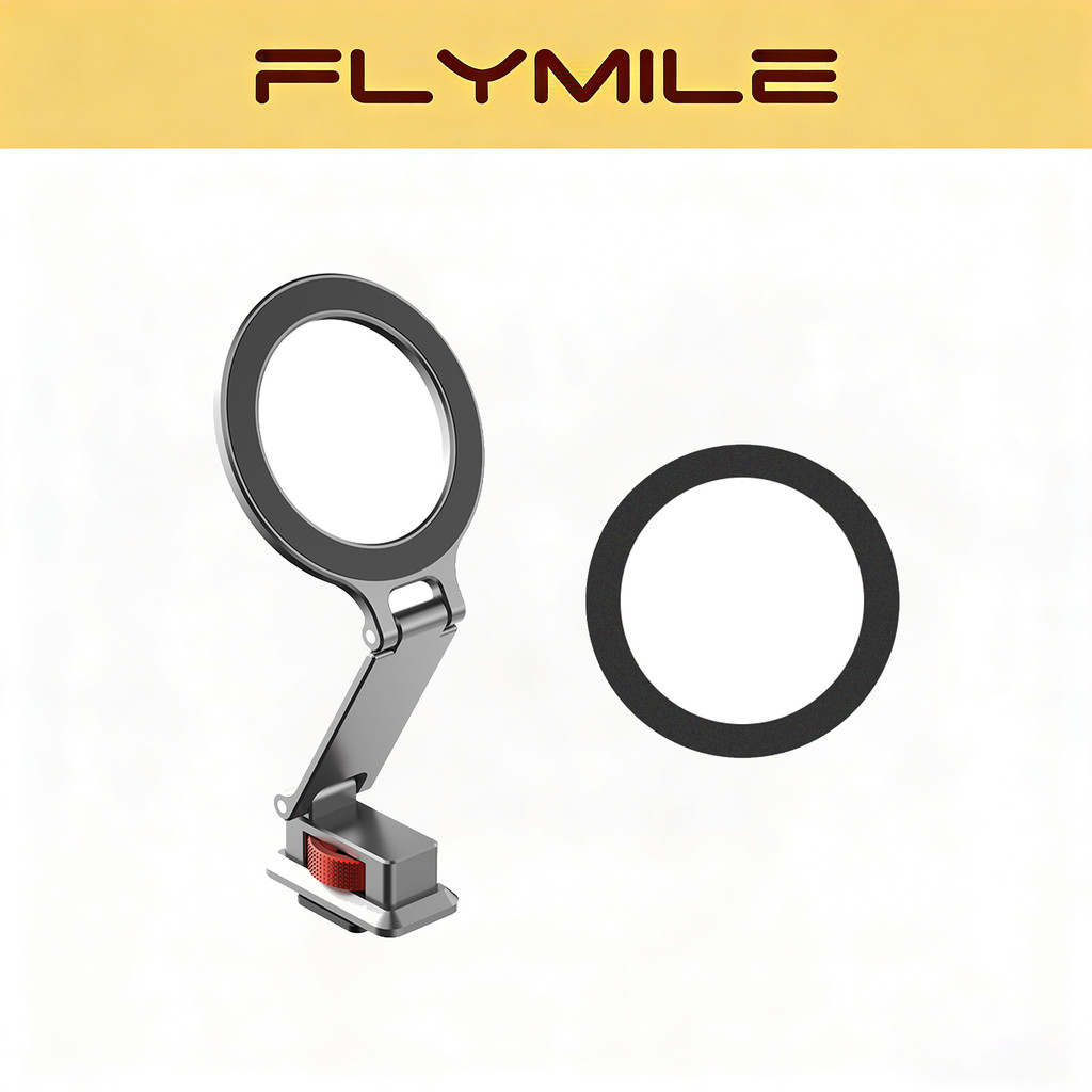 Flymile แม่เหล็กขาตั้งกล้องสําหรับ iphone 17/16/15/14 Pro อลูมิเนียม 1/4 สกรูขาตั้งโทรศัพท์สําหรับโต๊ะ Gym ขาตั้งกล้อง Extension Poles แบบพกพา Vlog เกียร์สําหรับการเดินทาง