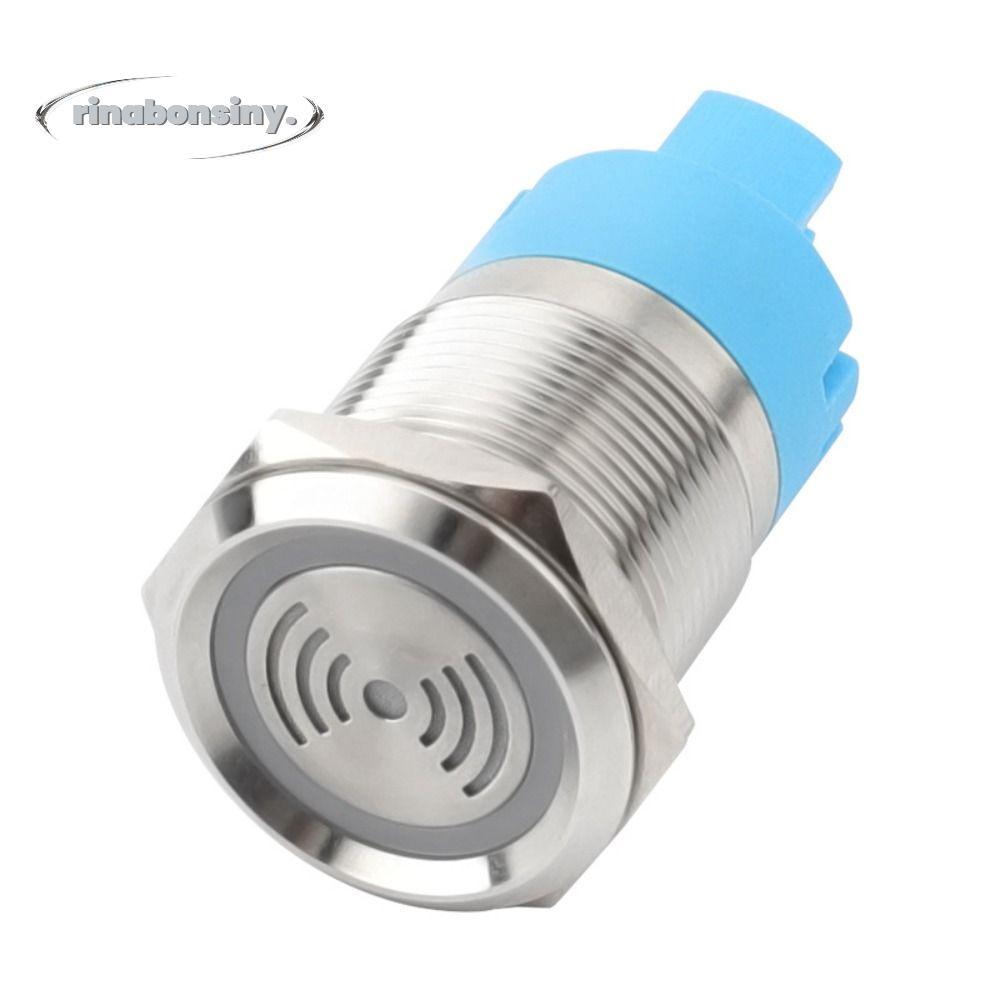 RINABONSINY Metal Buzzer, DC12V 24V กันน้ํานาฬิกาปลุกเตือน Buzzer, 19/22MM 304 สแตนเลสสแตนเลส Buzzer