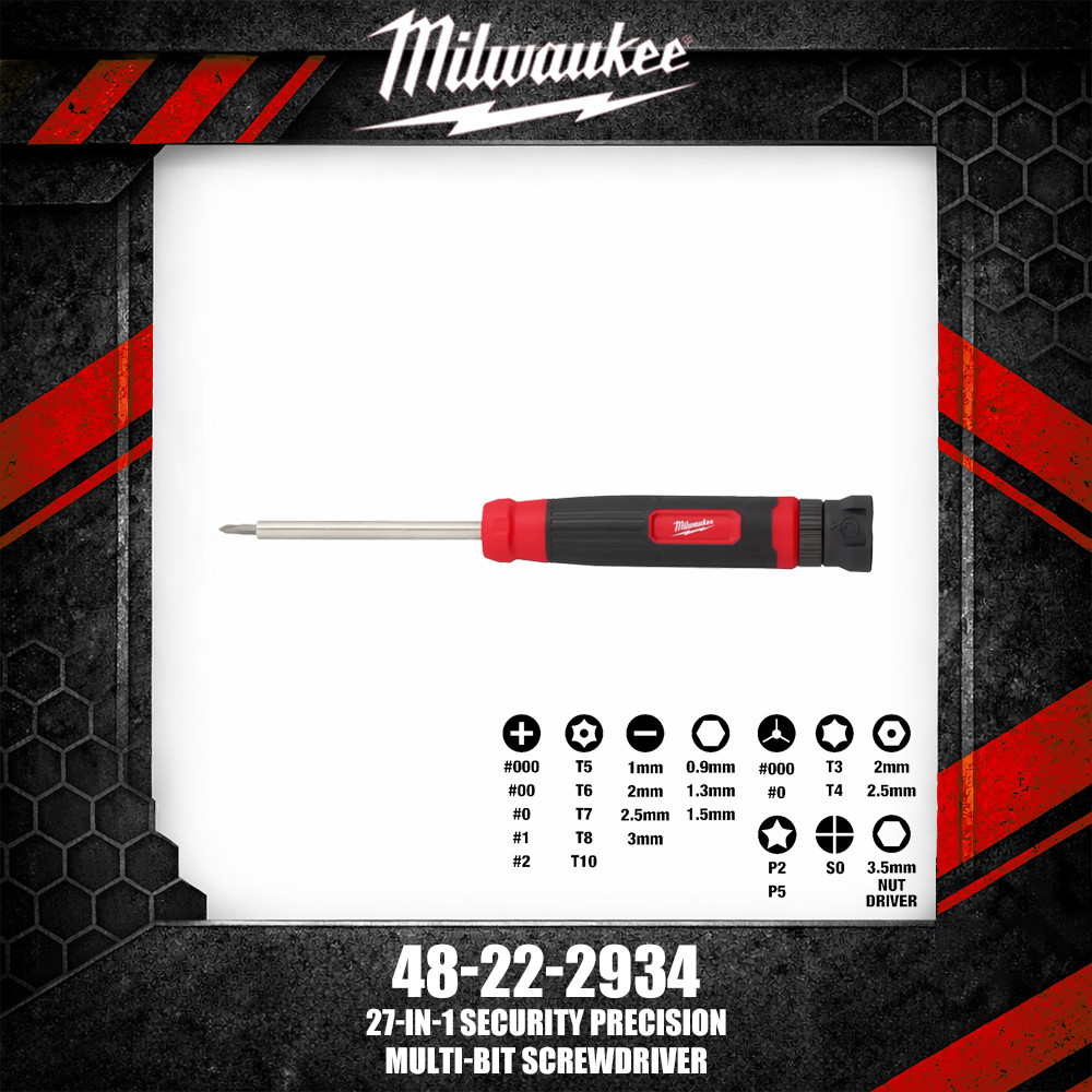 Milwaukee 48-22-229234 27-in-1 Security Precision Multi-Bit ไขควงเครื่องมือ
