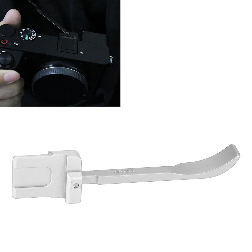 Alwaysonline Thumb Up Grip สําหรับกล้อง A6700 Metal Rest Hand Hot Shoe Stable and Hold (สีดํา)