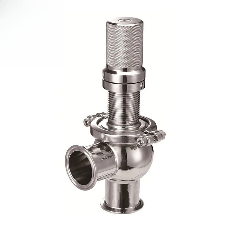tir clamp safety valve pressure relief valve overflow valve sanitary food grade TC adjustable pressu