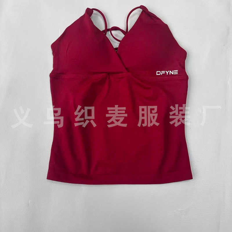เสื้อกั๊กคอวีแขนกุดแบบไร้รอยต่อ ยืดหยุ่นสูง สำหรับโยคะและออกกำลังกาย ผลิตจากไนลอน ราคา ถูกที่สุด ดีลบีเคเค แกลเลอรีภาพที่ 6