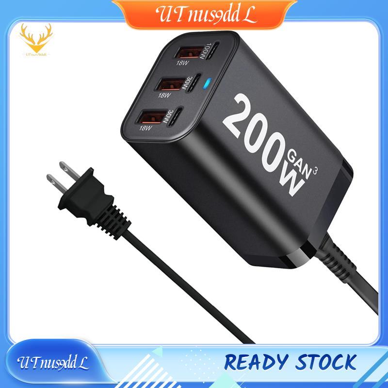 [UTnus9ddL] รูปแบบใหม่ 200W GAN Desktop 3C3A Charger -Border Dedicated GAN เครื่องชาร์จโทรศัพท์มือถื