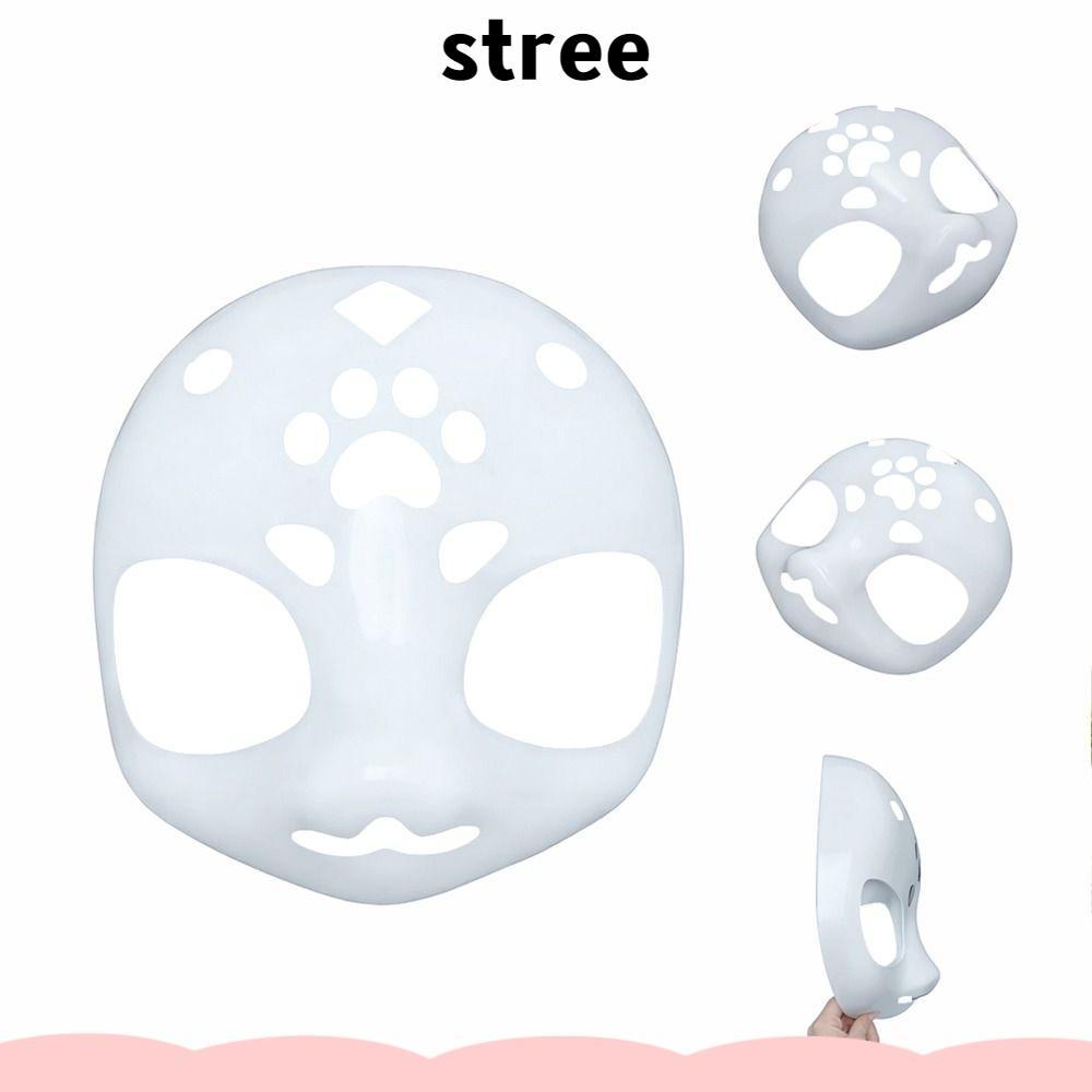 หัวแมว Skull สำหรับ Kigurumi และ Fursuit แบบพลาสติก ใช้ในการคอสเพลย์และปาร์ตี้