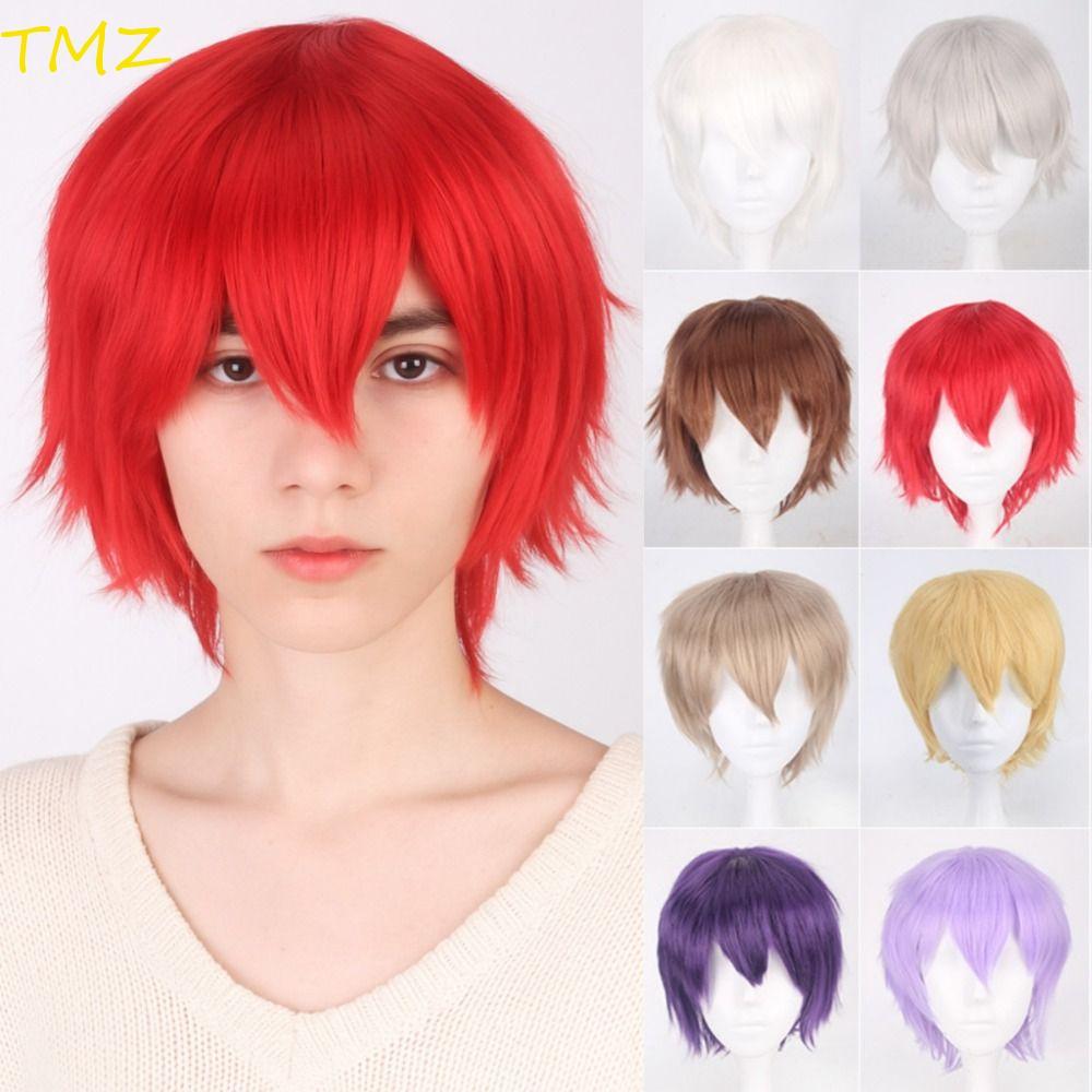 วิกผมคอสเพลย์แบบอนิเมะ(TMZ14968) สังเคราะห์ทนความร้อน สีแดง สีขาว สีชมพู หลากสี