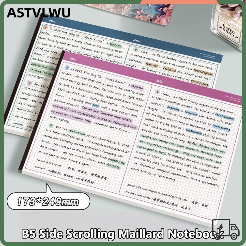 WUUSHTH 20Sheepts/Book B5 Notebook, Tearable B5 Notepad, มัลติฟังก์ชั่นแนวนอน Paperpad นักเรียน