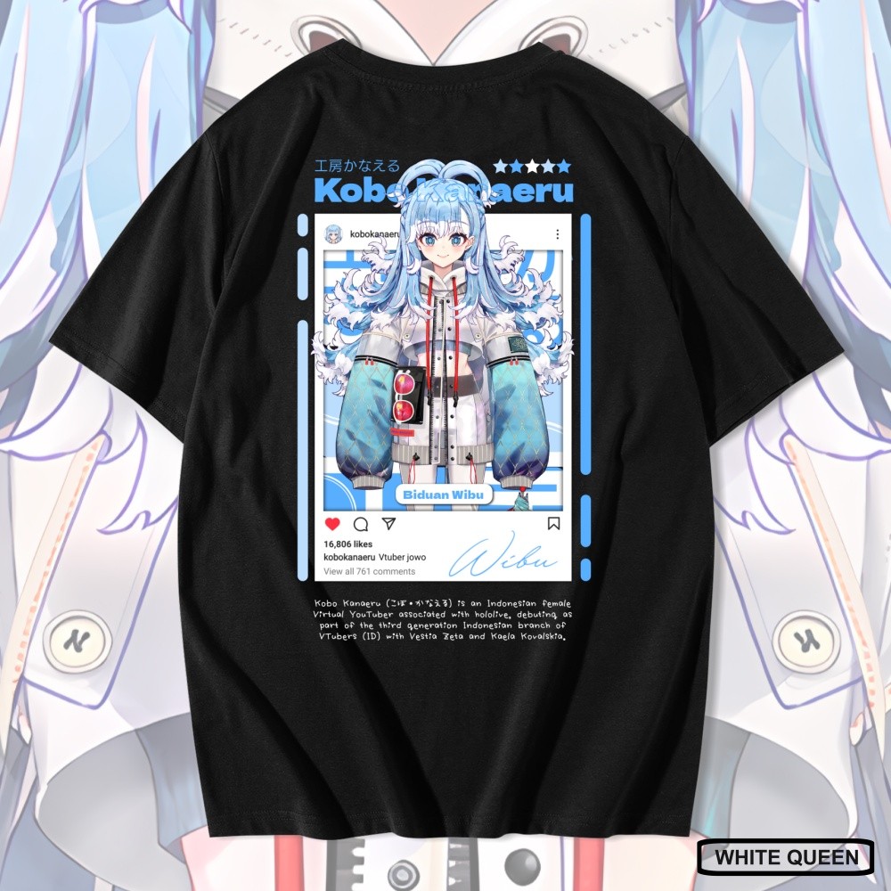 KOBO KANAERU VTUBER HOLOLIVE ID T-SHIRT - เสื้อยืด DISTRO สําหรับผู้ชายและผู้หญิง ANIME & GAME DESIG