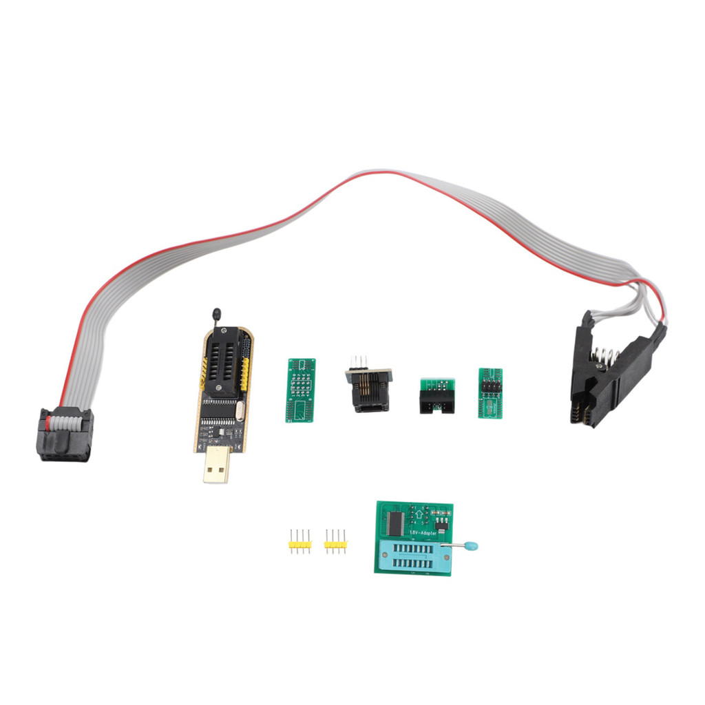 APRTY Programmer Kit CH341A โปรแกรมเมอร์สําหรับ SOIC8 คลิป & SOP8 ถึง DIP8 อะแดปเตอร์