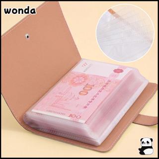 【⚡เวลาจำกัดราคาต่ำ】Wonda 100 ซองเงินประหยัด Challenge, PU กั…