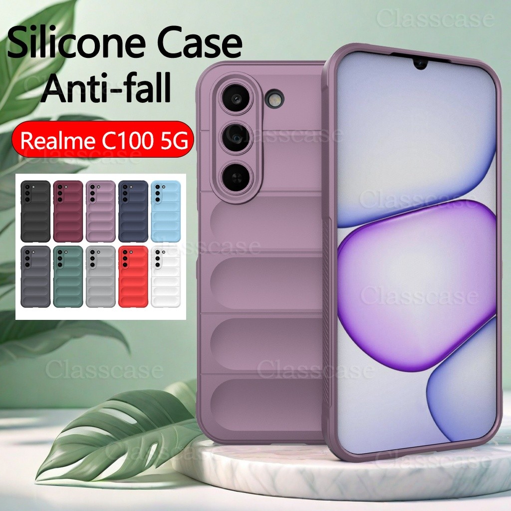 Realme C100 5G 2026 สําหรับRealme C100 i x C100i C100x C83 RealmeC100 i RealmeC100i 4Gแฟชั่นซิลิคอนเคสโทรศัพท์ป้องกันกล้องคู่กันกระแทกปลอกปกหลังนุ่ม