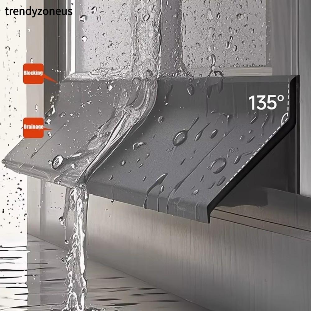 TRENDYZONEUS แผ่นกั้นกันน้ํา 50 ซม., ยางขอบหน้าต่างกันน้ําหน้าต่าง Water Blocking Bar, ฟังก์ชั่นปิดผนึก Ainproof Water Backflow แถบปิดผนึกหน้าต่างบ้าน