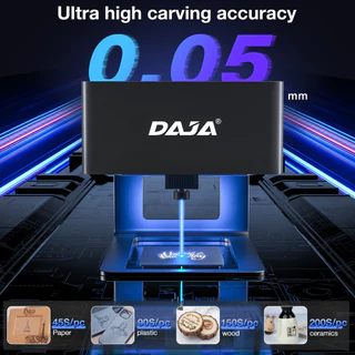 DAJA DJ6 เครื่องแกะสลักเลเซอร์แบบพกพา laser engraver การพิมพ์ตัดอัตโนมัติสําหรับโลหะพิมพ์, อะคริลิค, หนัง, ไม้, ไม้ไผ่และอาหาร