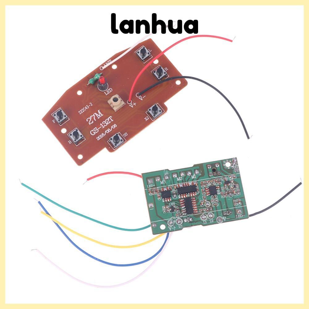 LANHUA บอร์ดส่งสัญญาณ RC, บอร์ดควบคุม RC 2.4G 6CH, เครื่องส่งสัญญาณ PCB คุณภาพสูง 27MHz แผงวงจรตัวรับสัญญาณรีโมทคอนโทรลของเล่น