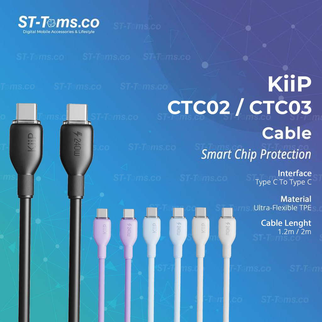 KiiP Cable Charger Fast Charging Type-C To C PD 240W Cable - CTC02 / CTC03