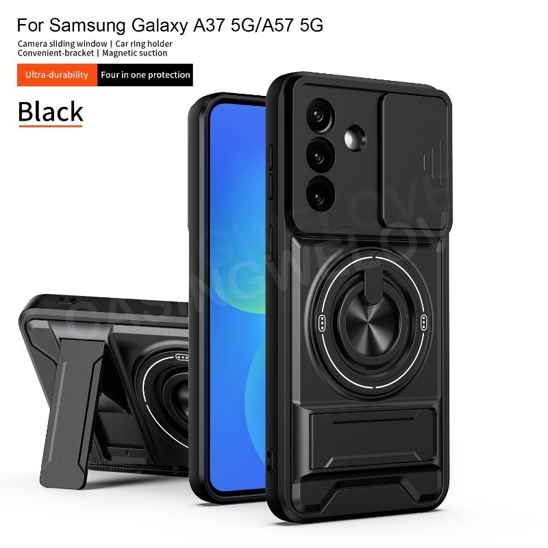 SAMSUNG เคสโทรศัพท์สําหรับSamsung Galaxy A57 A37 A17 A37 A27 A36 A26 A16 LTE 4G 5G 2026 แม่เหล็กแหวน