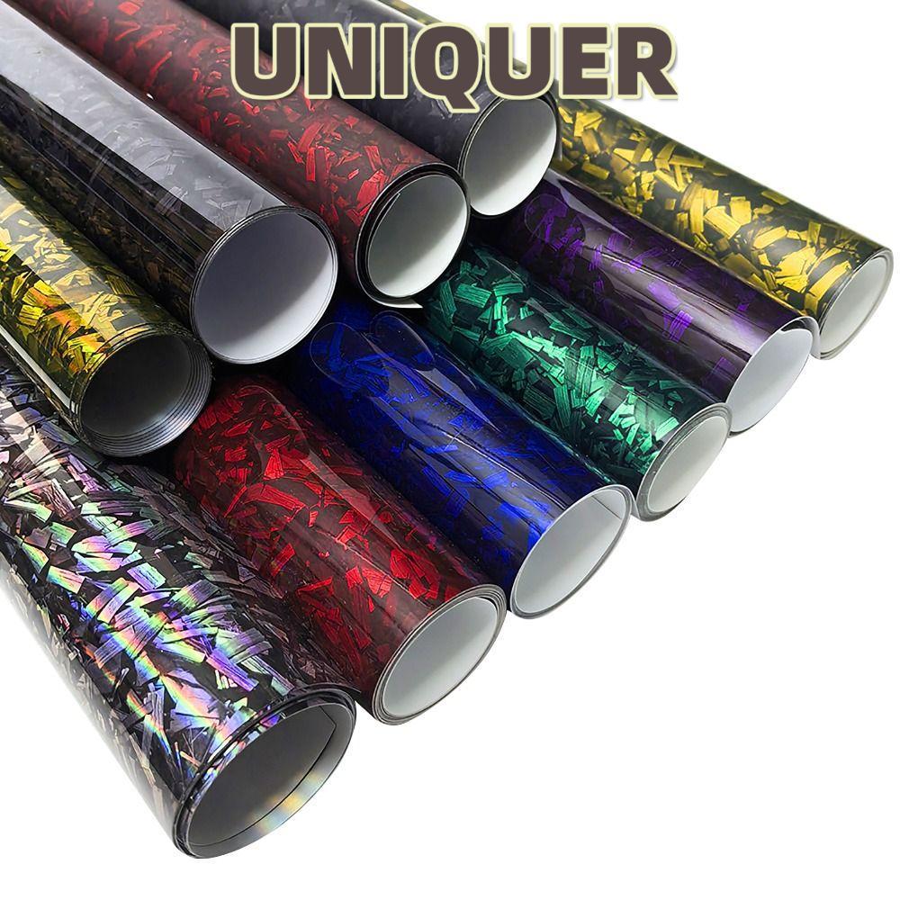 UNIQUER ฟิล์มไวนิลคาร์บอนไฟเบอร์, 50x30 ซม./6D Matte Effect สติกเกอร์รถจักรยานยนต์, Cool ปลอมคาร์บอนไฟเบอร์ High Gloss Wrap สติกเกอร์ฟอยล์สําหรับรถยนต์รถจักรยานยนต์ DIY