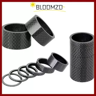 BLOOMZO 5 ชิ้น/เซ็ต จักรยาน Stem Washer คาร์บอนไฟเบอร์ ultralight, อุปกรณ์เสริมสำหรับ.Handlebar Stem
