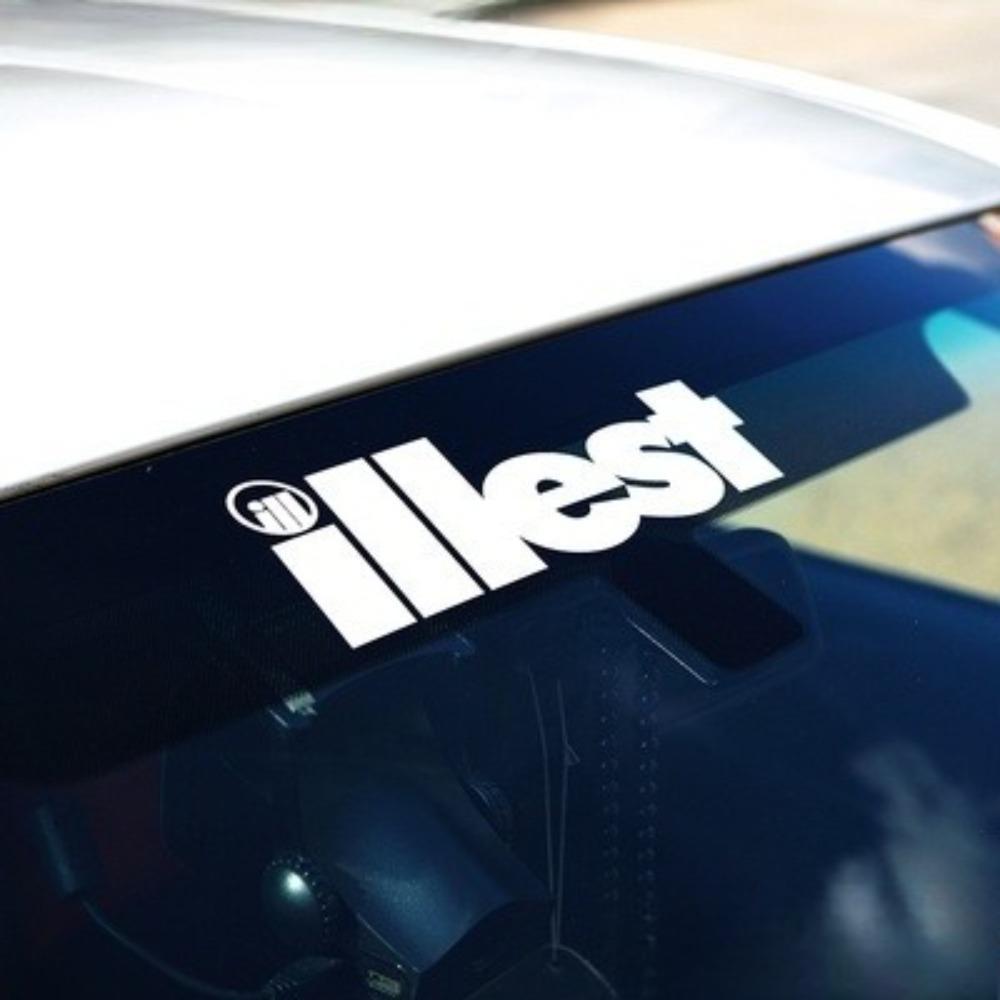 """illest" "WINDSCREEN สติ๊กเกอร์ DRIFT CLIO, JDM EURO STANCE SAXO 20 ซม.