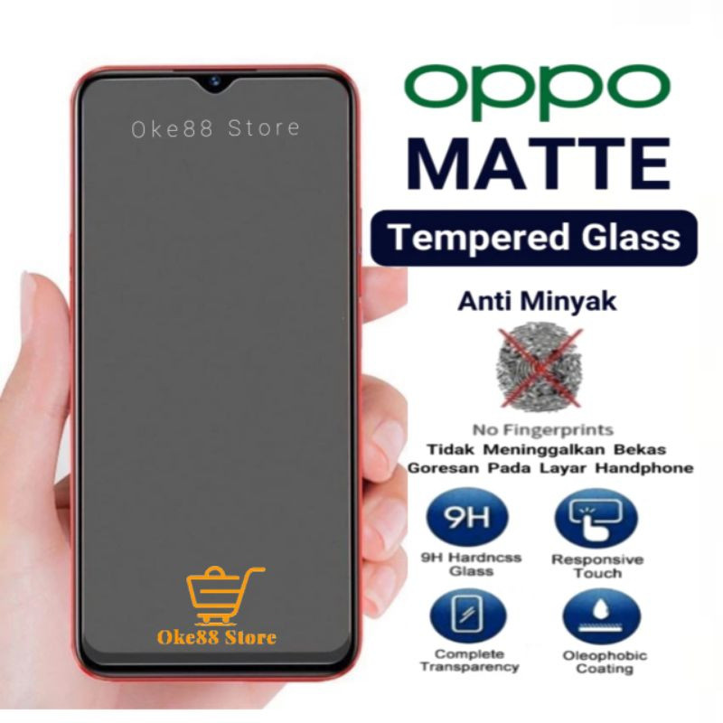 LAYAR Matte Glassแบบเต็มหน้าจอOppo A16 A18 A12 A12s A15 A15s A1k A3s A5s A5 A9 2020 A31 A17 A17k A16e A16k A16k A16k A16k A5 A57 A6 Pro A57 A5 A57 A57 A5 A57 A5 A57 A5 A57 A5 A6 A5 A5x A77s A