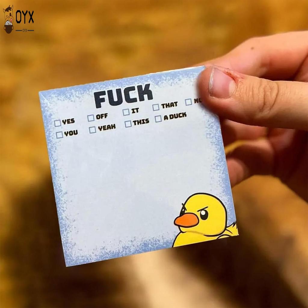 ตลก Sassy Duck Stick Note ความแปลกใหม่ Memo Pads Stick Note สําหรับโรงเรียน Office Home หอพัก