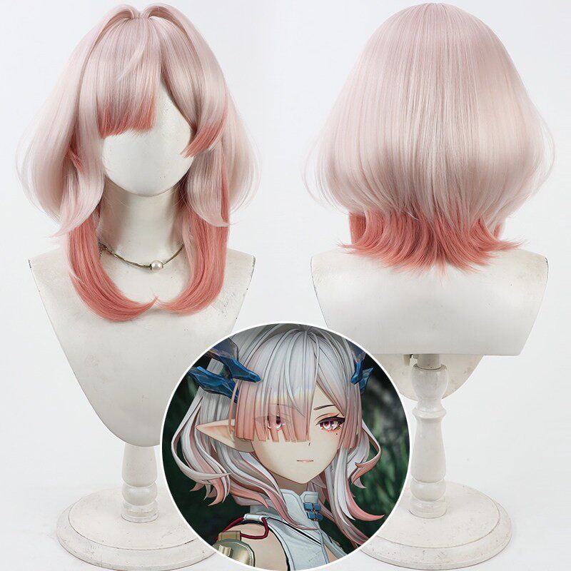 Arknights: Endfield MiFu Cosplay Wig with Scalp Simulation, Two-Tone Gradient