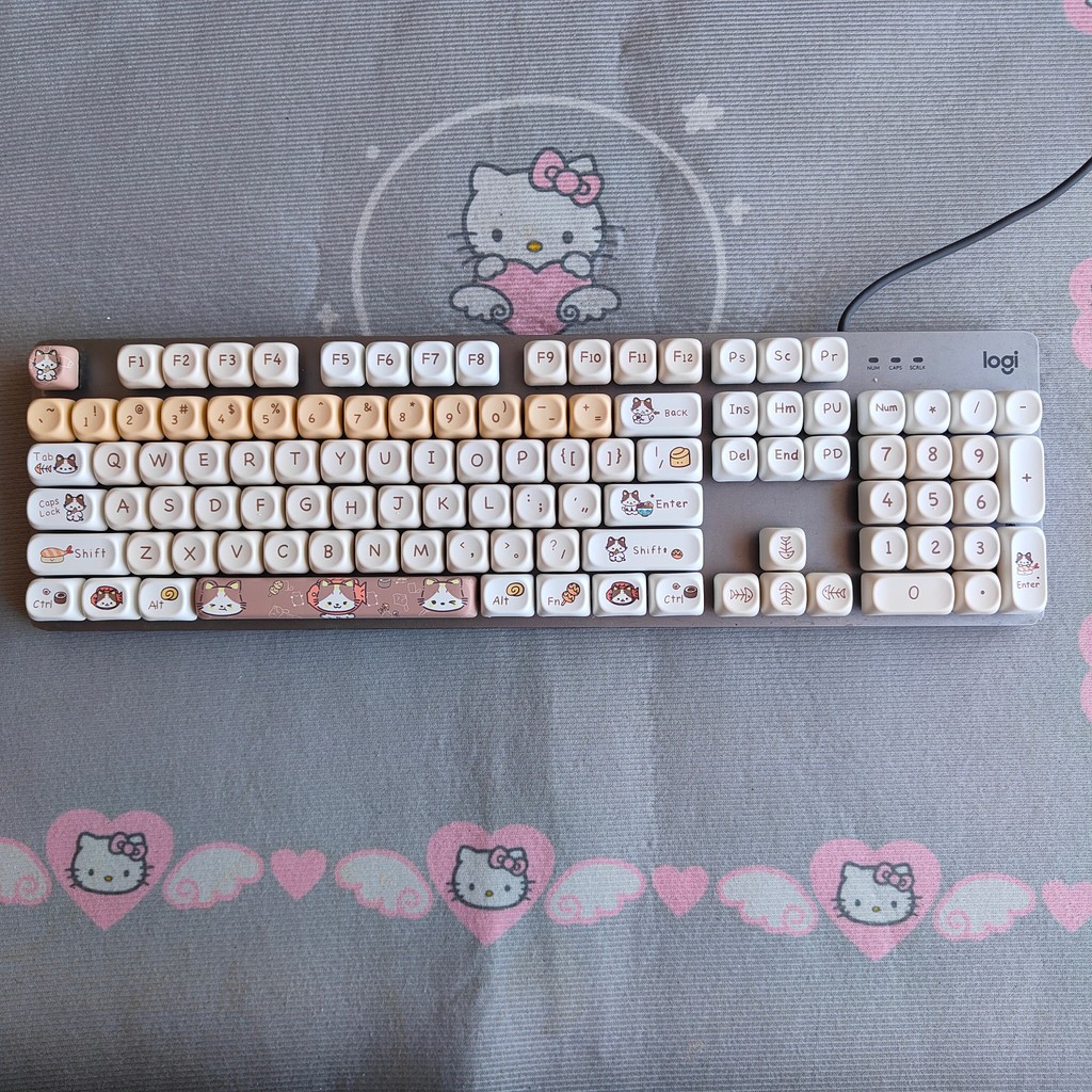ของแท้มือสอง Logitech k845 Panda Gradient Mechanical Keyboard เกมสํานักงานทั้งไม่ผิด