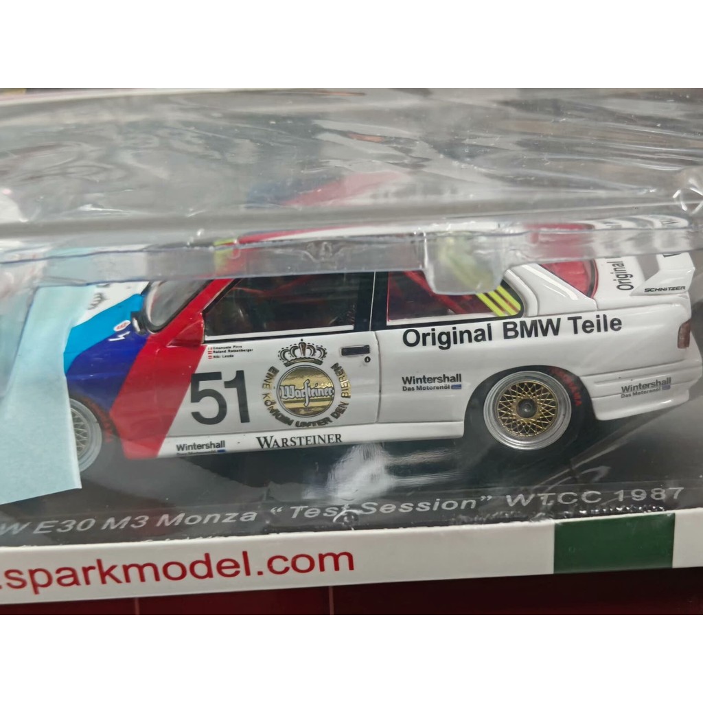 Nicky Lauda BMW E30 M3 1987 Monza WRCC Test Car Racing Model-SI020 Spark