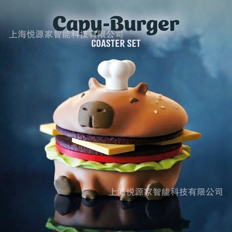 Capy Burger Coaster Set Capy Burger Coaster Set Capy Burger Coaster Set Home A