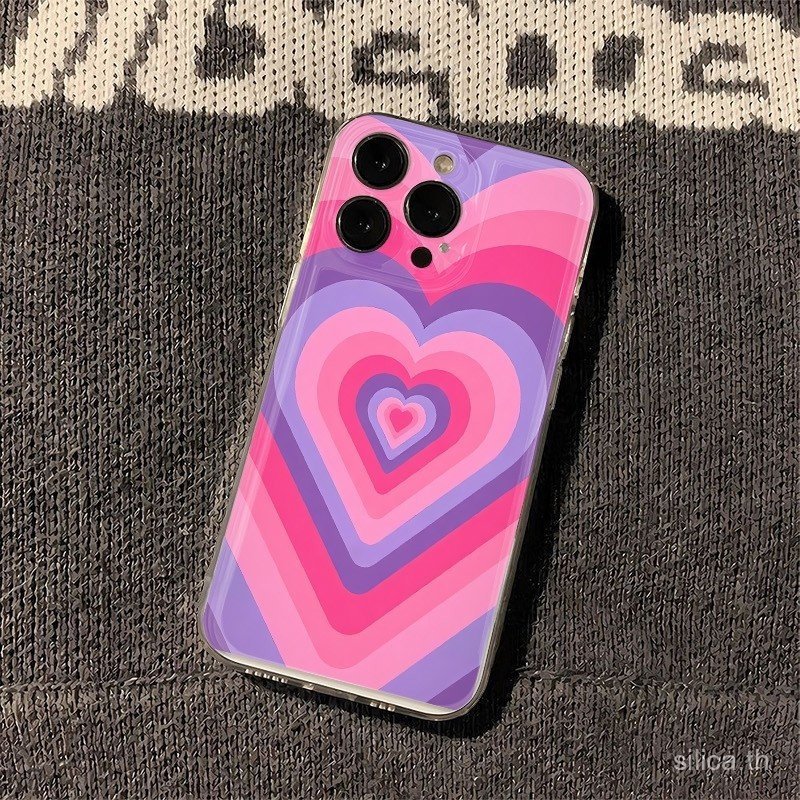 เคสโทรศัพท์ Pink Stitching Love สไตล์เกาหลีเหมาะสําหรับ iPhone 11promax 12promax 13promax 11 12 13 1