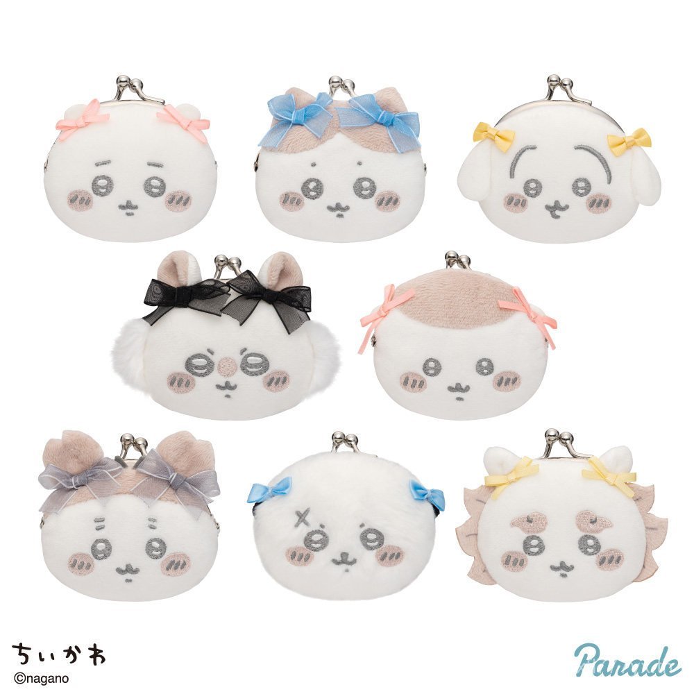 พร้อมส่ง chikawa chikawa Coin Purse Mouth Gold Bag Bow Second Bomb Jingpin Xiaobau Saki