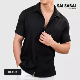 ของแถม ซื้อคู่สินค้าตะกร้าหลักก่อนจะลดอัตโนมัติ เสื้อเชิ้ตแขนสั้นผ้าด็อบบี้ (ลายริ้ว) SAI-SABAI (SS038)