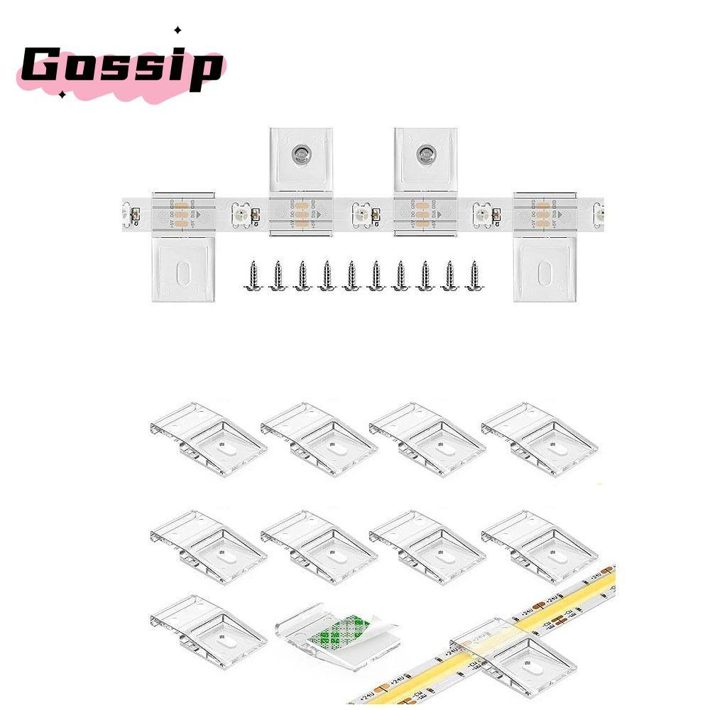 GOSSIP 10 มม.PCB LED Light Strip คลิป,สายไฟหัวเข็มขัด WS2812B WS2811 คลิปพร้อมสกรู, Light Strip Clam