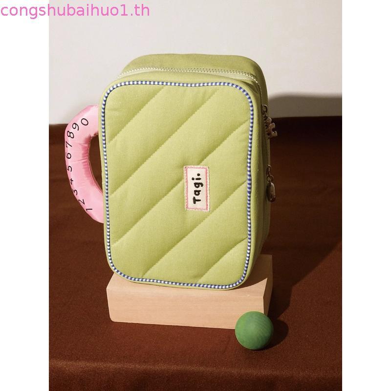 Tagi. กระเป๋าใส่เครื่องสำอาง กระเป๋าซิปคู่ แบบพกพา