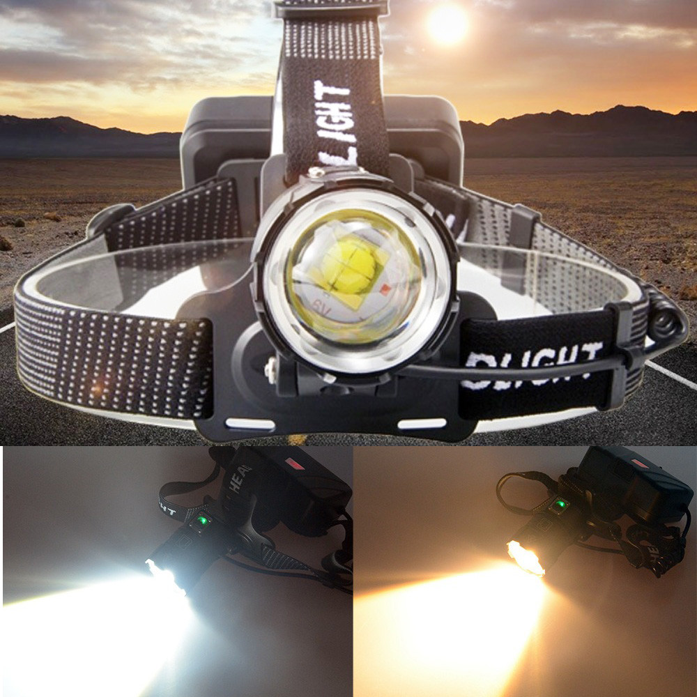 ไฟฉาย XHP70.2 USB LED สำหรับการแคมป์ปิ้งและตกปลา