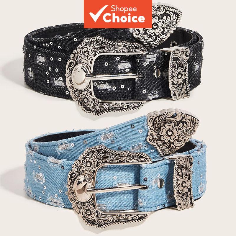 Rhinestone Pin Buckle ผ้าใบ y2k เข็มขัดสําหรับผู้หญิง Casual Streetwear กางเกงยีนส์สายรัดเอวอินเทรนด์ทุกวันของขวัญ