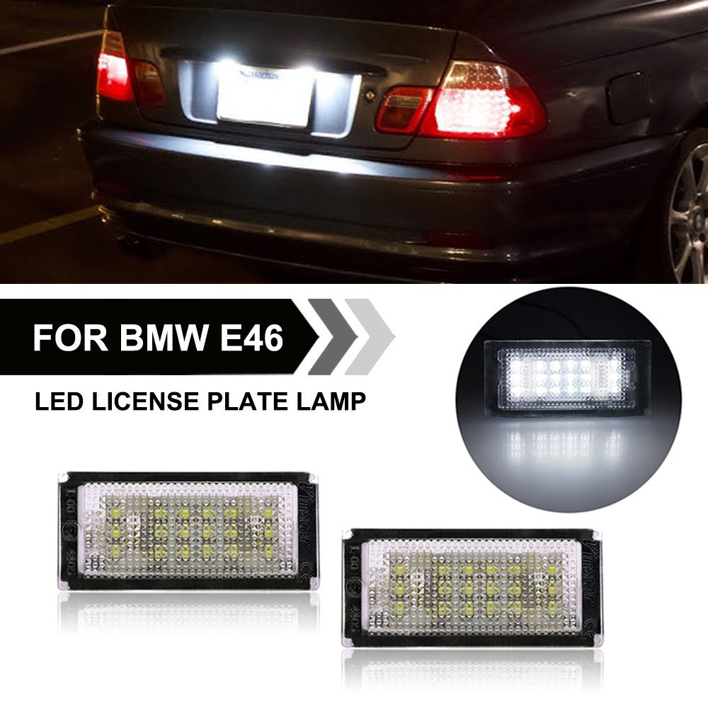 2PCS สําหรับ BMW E46 2D M3 1998-2006 4D 5D 1998-2005 2PCS รถจํานวนป้ายทะเบียนโคมไฟ OEM #:51138236269