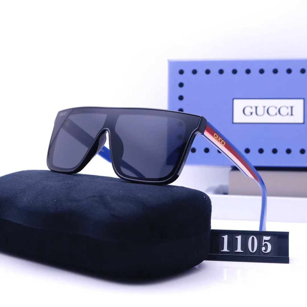 GUCCI7022 แว่นกันแดด Conjoined แว่นกันแดด Street การถ่ายภาพแว่นตากันแดด Photo Slimmer ดู