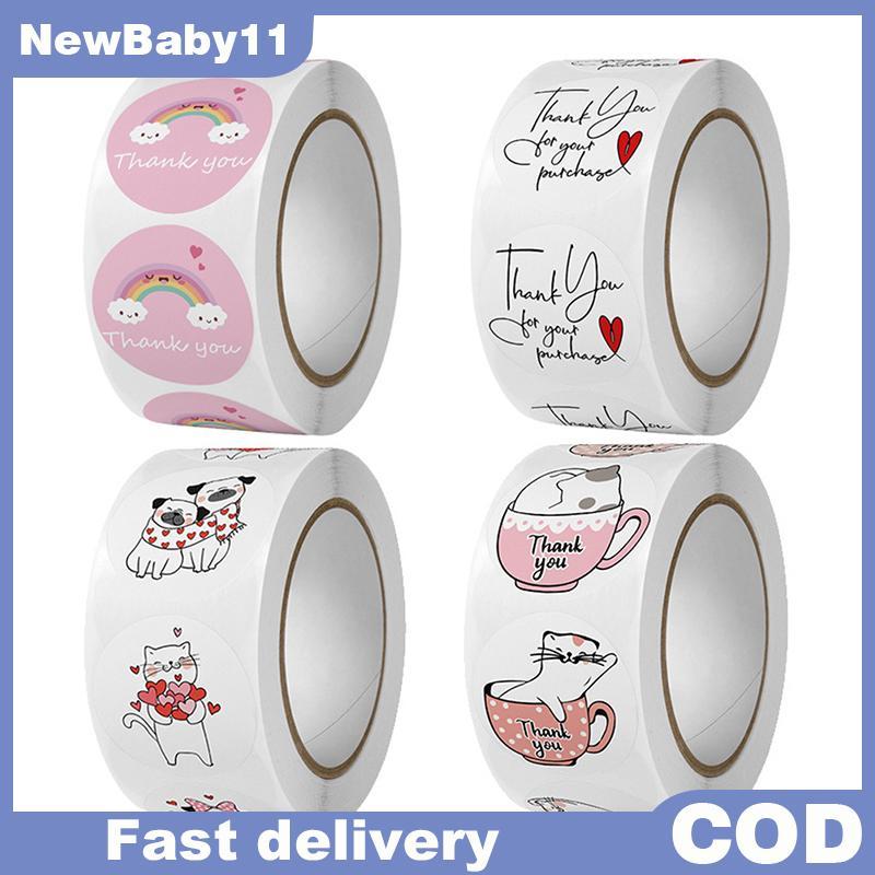 NY 500 ชิ้นขอบคุณสําหรับการซื้อของคุณ Stiers Scrapbooking Gracias ซองปิด Stier ป้ายซีล NBaby