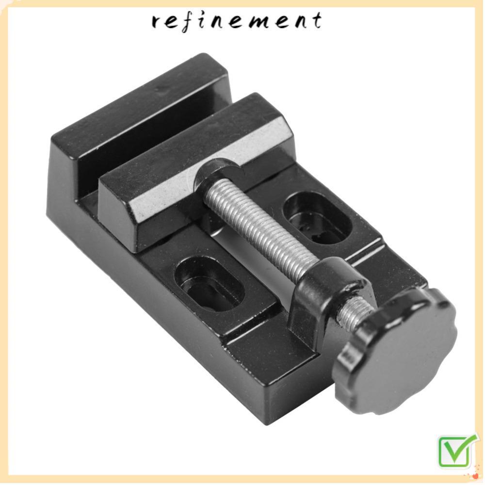 REFINEMENT Bench Vise, Flat Clamp Parallel Table Vise เจาะกด Vice, Smooth Movement Tabletop Aluminiu