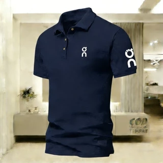 ONเสื้อโปโลพิมพ์ลายสีพื้น ผ้าฝ้าย 100% ใส่ได้ทั้งชายและหญิง มีสินค้าพร้อมส่ง เสื้อกีฬาแขนสั้นลำลอง