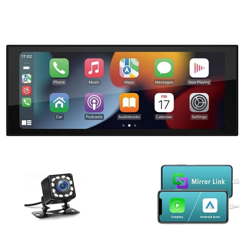 Carplay 1 Din 6.9In 2G+32G เครื่องเล่นมัลติมีเดียในรถยนต์ Android GPS บลูทูธ USB FM Mirror Link รถวิ