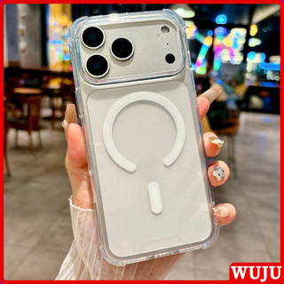 WUJU พรีเมี่ยมเคสแม่เหล็กโปร่งใสเข้ากันได้สําหรับ IPhone 17 16 15 14 13 12 11 Pro Max, พร้อมการออกแบบคริสตัลใส, การป้องกันดูดซับแรงกระแทก