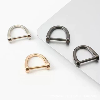 ห่วงเกือกม้า D Ring โลหะซิงค์อัลลอย 12 มม. / 18 มม. สำหรับพวงกุญแจ ถอดน็อตได้ แข็งแรง ใช้กับสายคล้องและกระเป๋า DIY